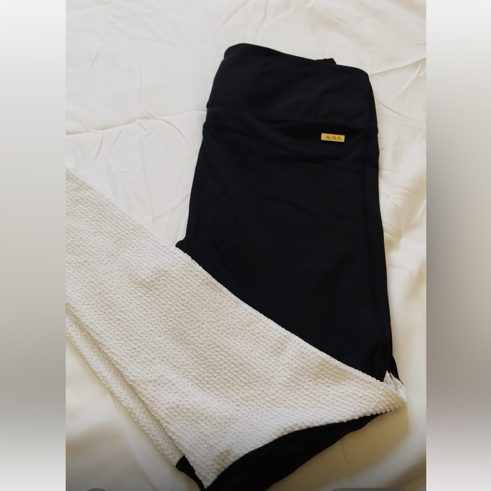 Alala Black Leggings with Cream Lining
